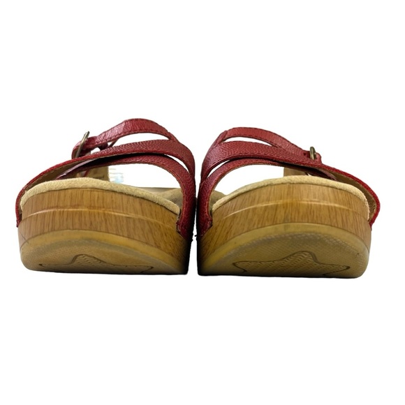 Dansko Leather Cross Strap Block Heels Sandals Womens Size US9.5-10  EU40 - Picture 8 of 13